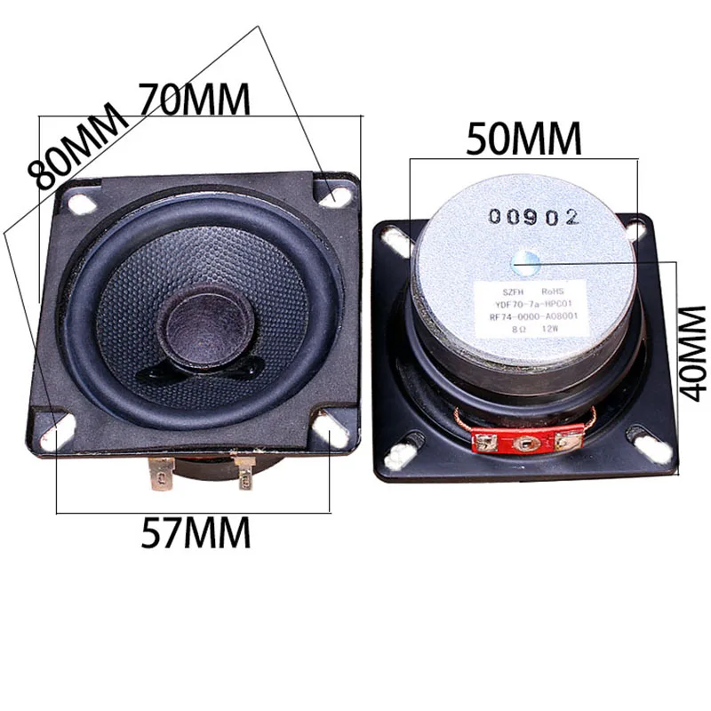 Tenghong 1 шт. 2 75 дюйма 70 мм Hi-Fi фотоблок 8 Ом 12 Вт домашний кинотеатр ТВ Bluetooth цифровой