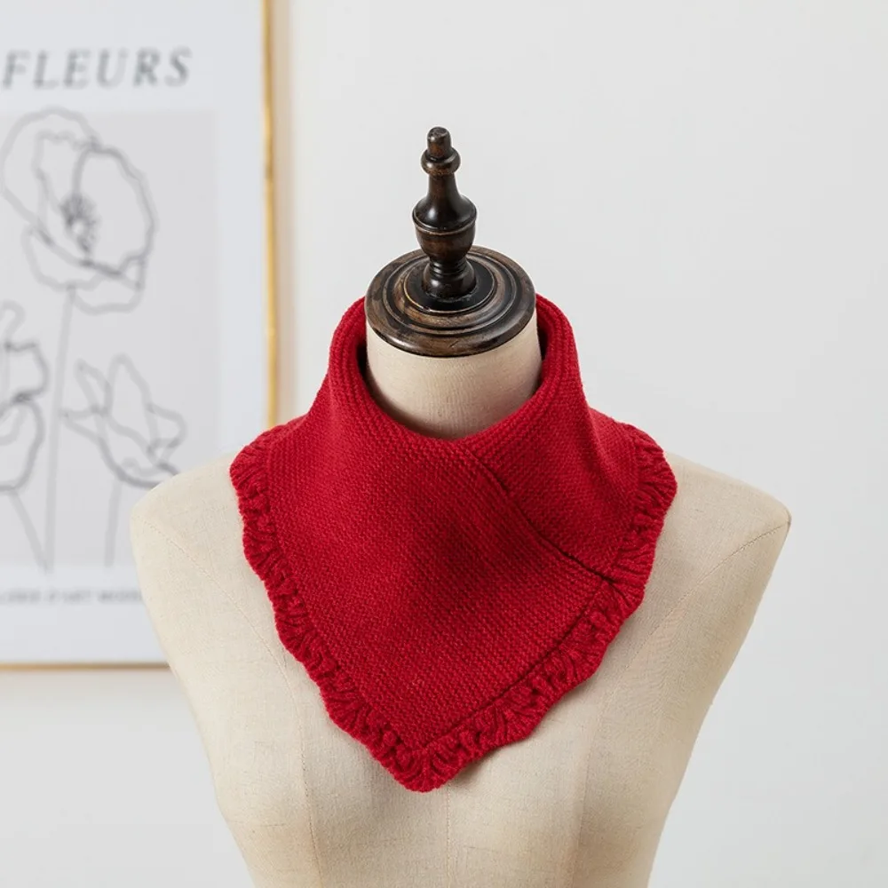 Повседневный съемный вязаный накладной воротник теплая ветрозащитная вязаная