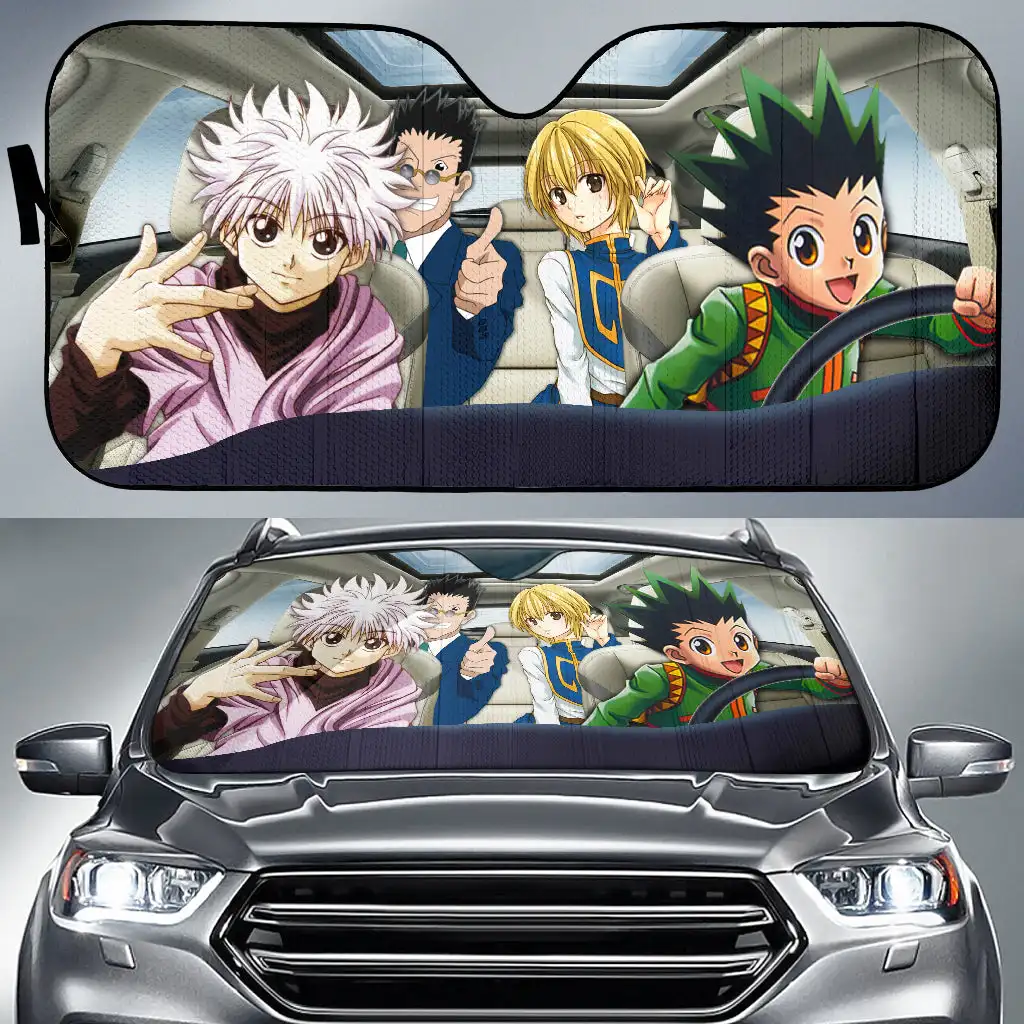 

Custom Hunter X Hunter Gon Killua Kurapika Leorio Car Auto Sunshades Anime Driving Car Sunshades Heat Resistant, UV Resistant