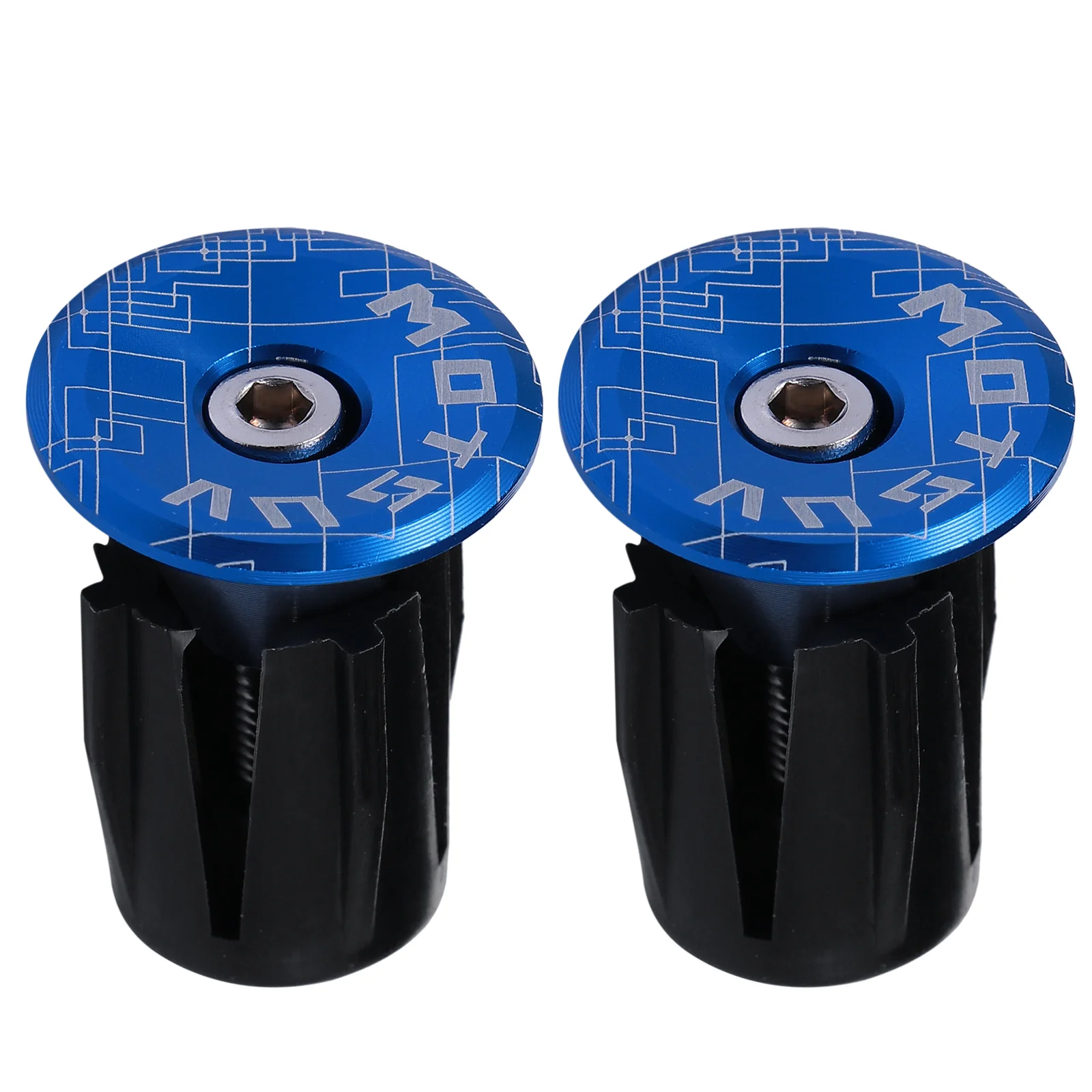 

2Pcs Bike Bar Plugs Cycling Handlebar End Plugs Aluminum Alloy Bar End Caps