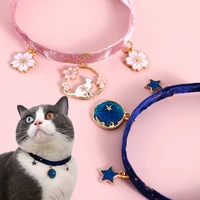 adjustable necklace cat puppy fishbonesnowflakestar collar velvet bronzing star chic pet accessories luxury dog collar