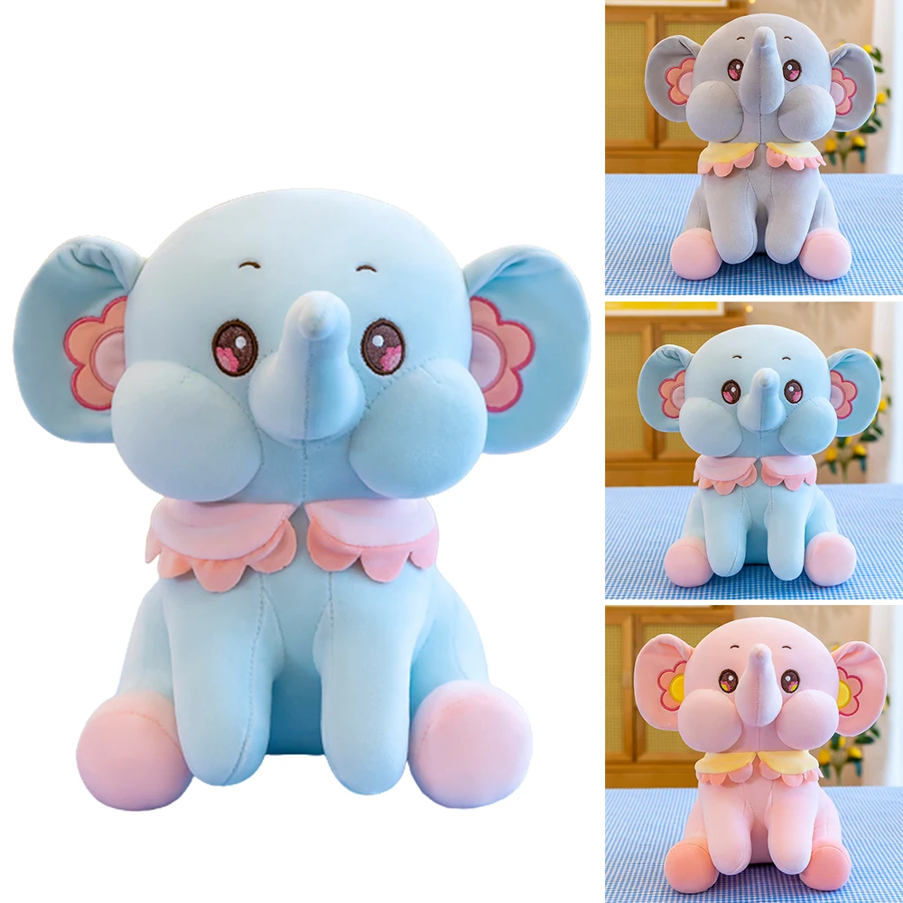 

Plush Stuffed Toys Cartoon Elephant Doll Early Educational Development Toy Birthday Gift for Kids Soft Home Decoration JAN88