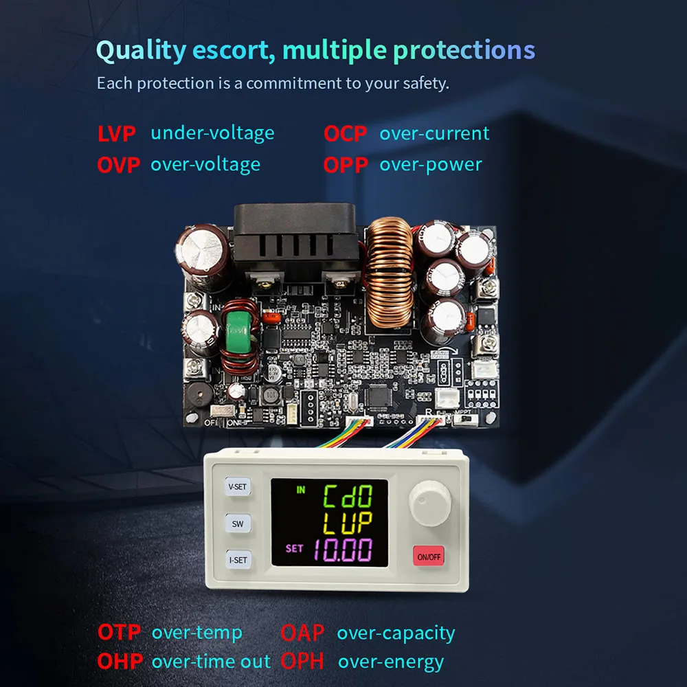 XY7025 25A/1750W Регулируемый постоянный ток с ЧПУ DC12-85V понижающий источник питания