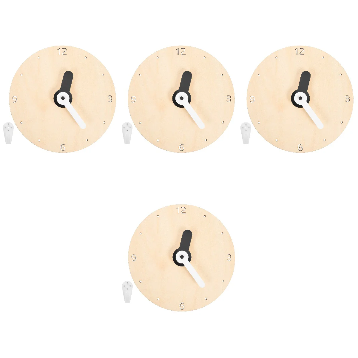 

Настенные часы для детской комнаты, 4 шт., настенные часы без тикания для спальни, настенные часы для фермерского дома, настенные часы в рустикальном стиле, настенные часы, подвесные настенные часы