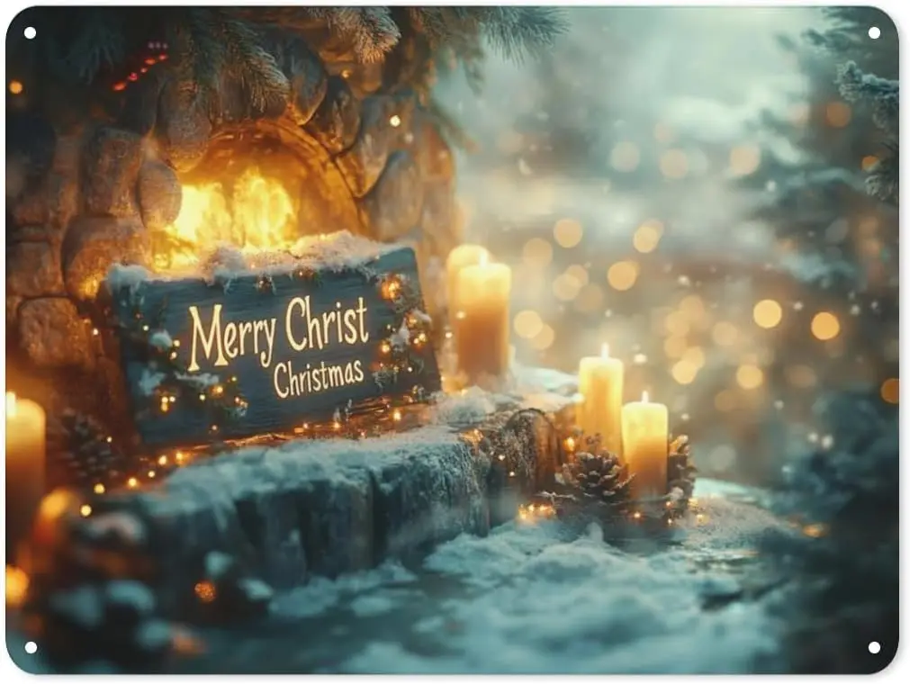 Merry Chrstmas 57 Металл Tn Sgn Декоративная художественная табличка для Bness Домашний бар