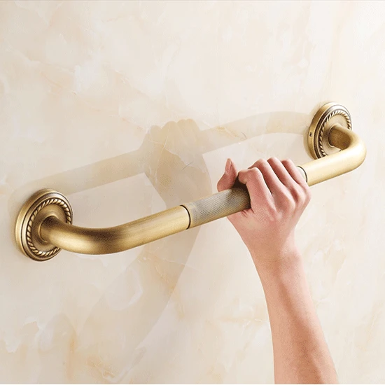 AUSWIND Barrier free bathroom safety armrest bathtub toilet anti-skid handle all copper brush disabled elderly bathroom product