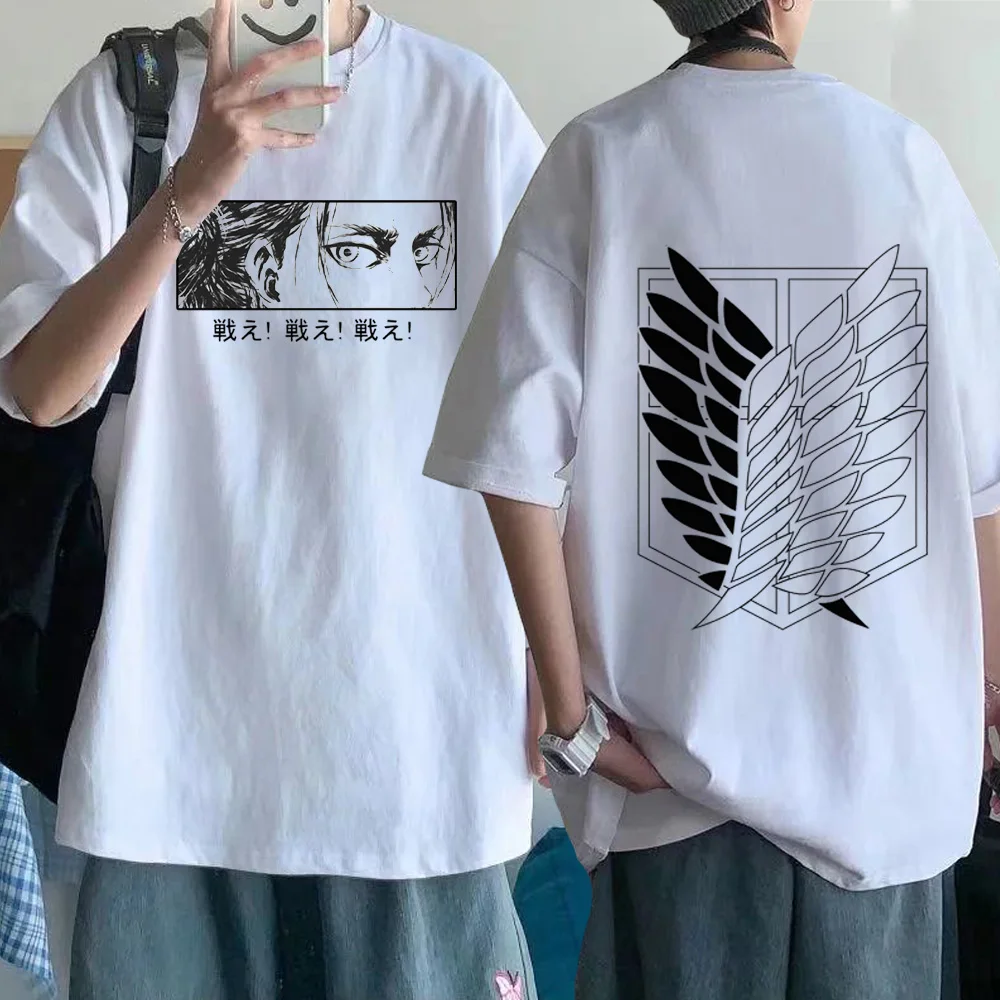 

Titans Attack Anime T-shirt _ Short Sleeve Anime_yy pure cotton T-shirt for men's fashionable, breathable, and minimalist