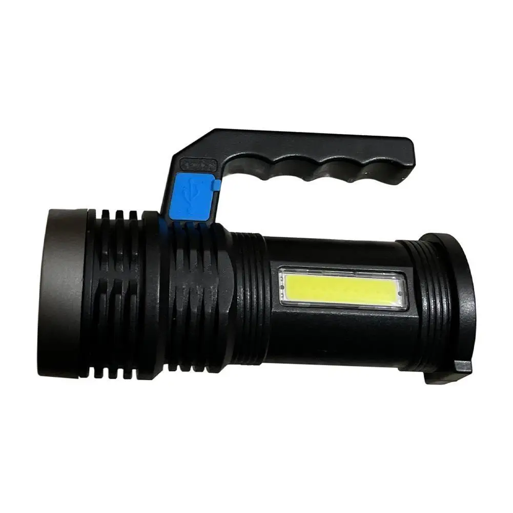 

New Searchlight Cob Flashlight Usb Rechargeable Household Side Led Flashlight Light With Multi-function Plastic W0o1