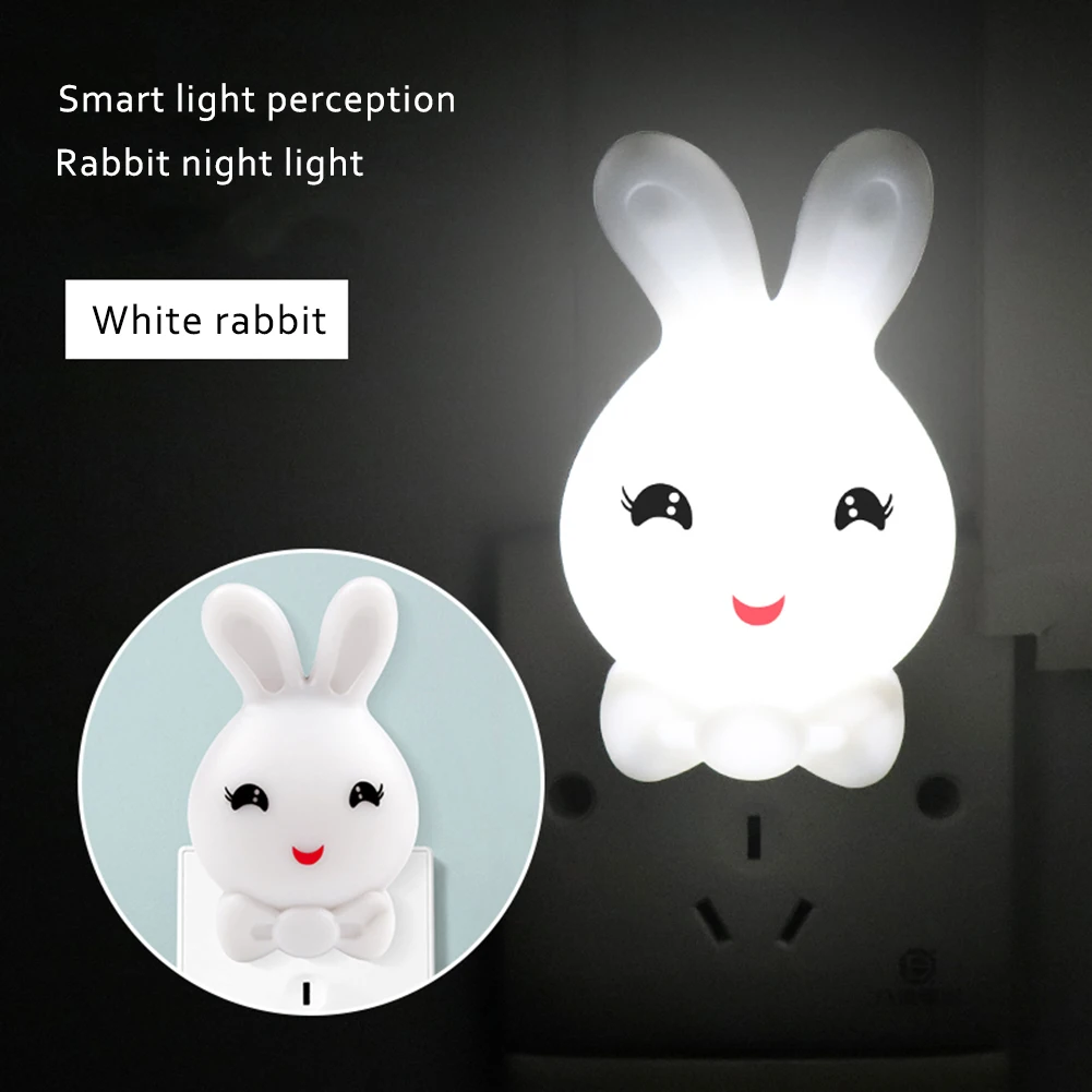 

LED Rabbit Night Light Intelligent Sensor Decorative Lamp Home Lighting Intelligent Night Light Corridor Bathroom for Baby