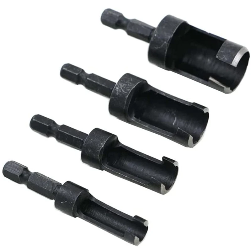 

4Pcs Multifunctional Sturdy Wooden Plug Hole Cutter Bit Kit 6/ 10/ 13/16mm