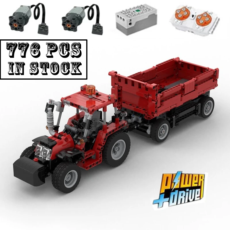 

2021 NEW Technical model of Case IH Farm Tractor Building Block MOC-61040 Truck Remote Assembly Toy Model Boy's Birthday Gift