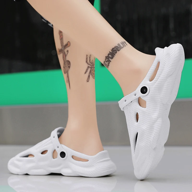 Men's Slipper Sandals Slip-on Flats Clogs Breathable Beach Slide Sandal Lightweight Waterproof Non-slip Wading Durable Sandalias