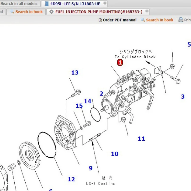 6204-73-1240 6204-73-1310 Fuel Injection Pump for Komatsu 4D95L 4D95LE Engine