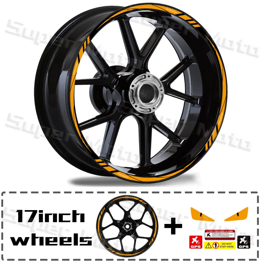 

12 "13 "14" 15 "16" 17 "18" дюймов светоотражающая наклейка на обод мотоцикла, полоса ступицы колеса, наклейка на шину, лента для Kawasaki Suzuki Honda YAMAHA