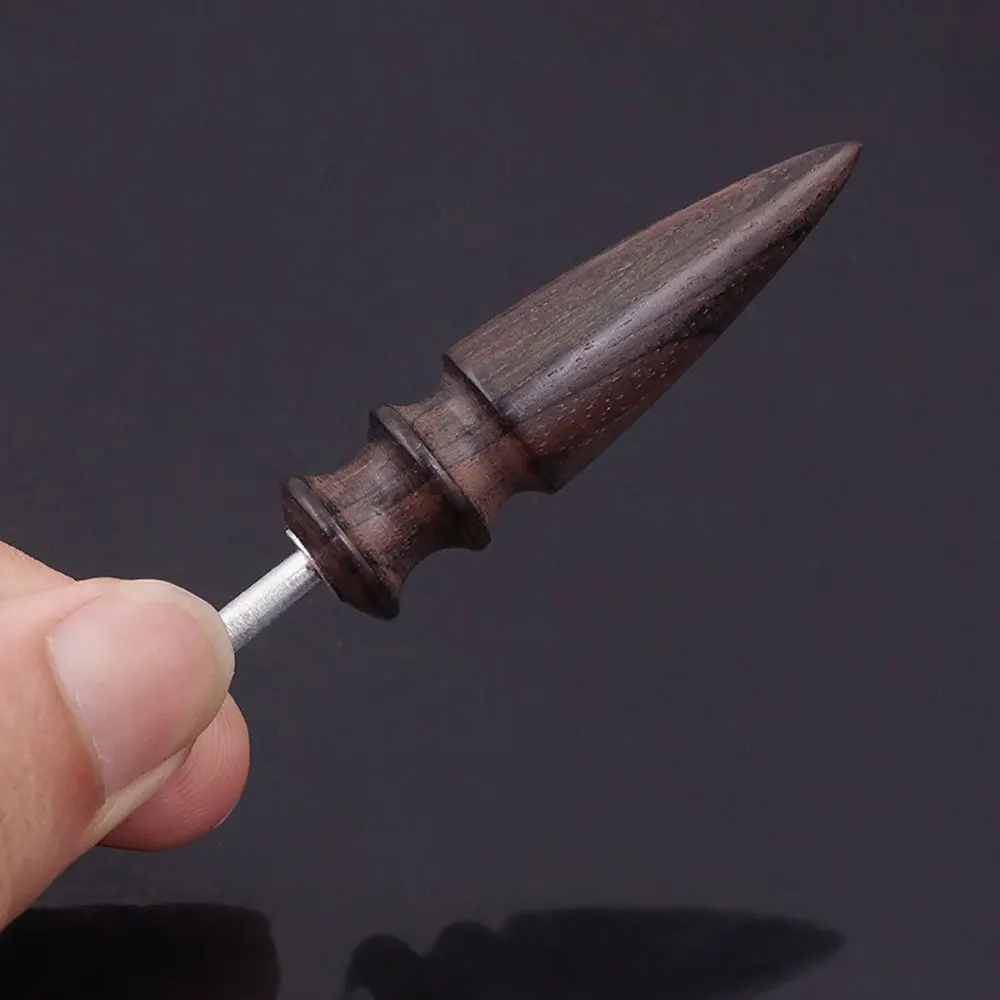 

1Pcs Leather Edge Polishing Pointed Head Sandalwood Leathers Craft DIY Tool Grinding Head Leather Craft Working Tools
