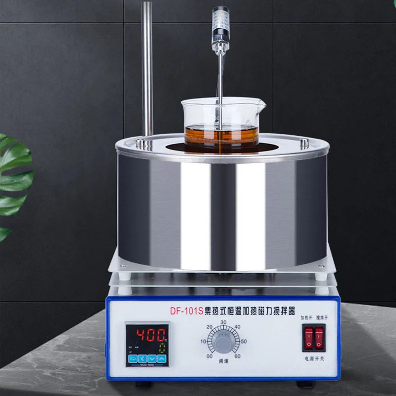 

DF-101S Collecting Type Heating Magnetic Stirrer Laboratory Mixer Digital Display Thermostatic Water Bath Lab Stirrer 220V 2L
