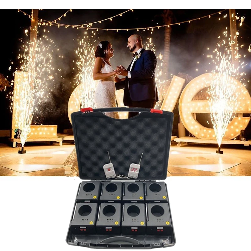 

8 Cues Cold Pyro Wedding Firing System Fireworks Sparks Fountain System Wireless Remote Control Cold Pyro Spark Machine