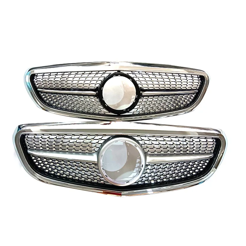 For Mercedes-Benz C-Class W205 2015-2020 AMG C180 C200 C300 Car styling Middle grille front bumper Center Grille