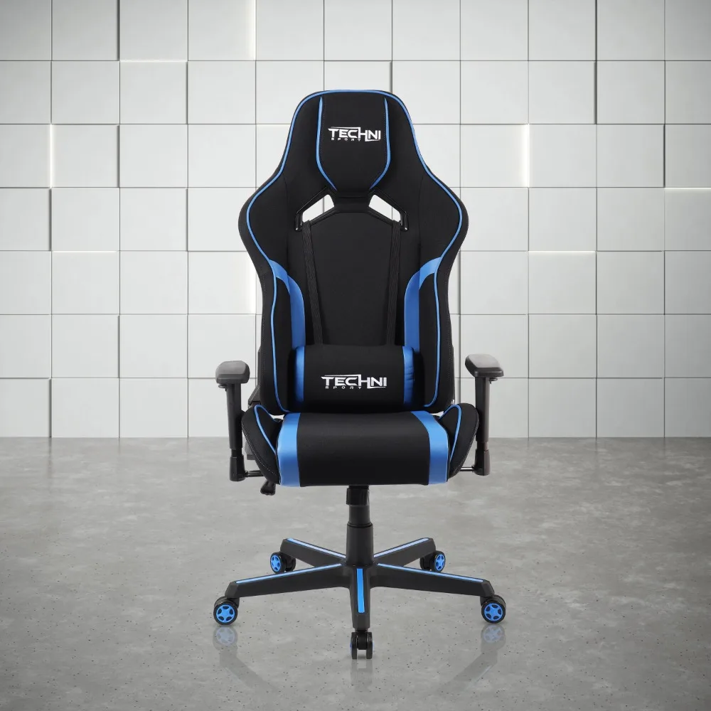 

Techni Sport TSF-71 Fabric Office-PC Gaming Chair, Blue