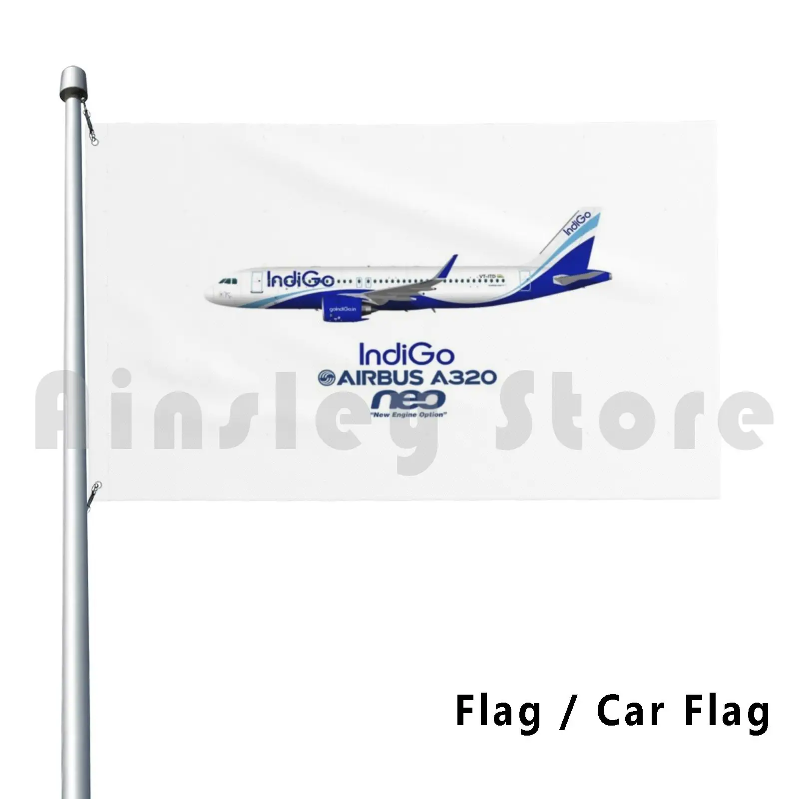 

Illustration Of Indigo Airbus A320 Neo Vt-Itd Outdoor Decor Flag Car Flag Airbus A320 Airbus A320 A320 Airbus Neo New Engine