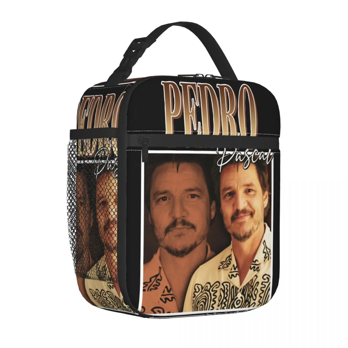 

Pedro Pascal Vintage 90's Bootleg Style Insulated Lunch Bags Cooler Bag Lunch Container Tote Lunch Box Bento Pouch Beach Travel