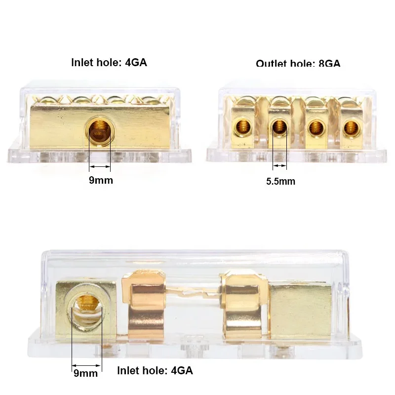 PSF-AGU20 4-полосный держатель предохранителя AGU распределительная коробка на 4