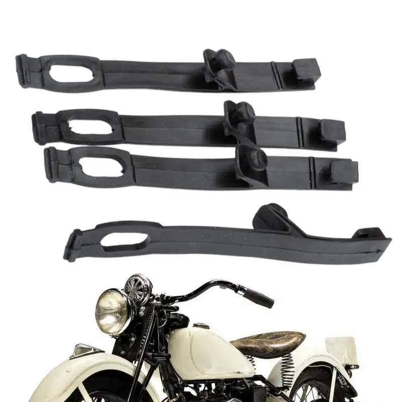 

Motorcycle Rubber Straps 4pcs Cycle Headlight Rubber Strips Headlight Fairing Rubber Straps Dirt Bike Headlamp Fix Brackets