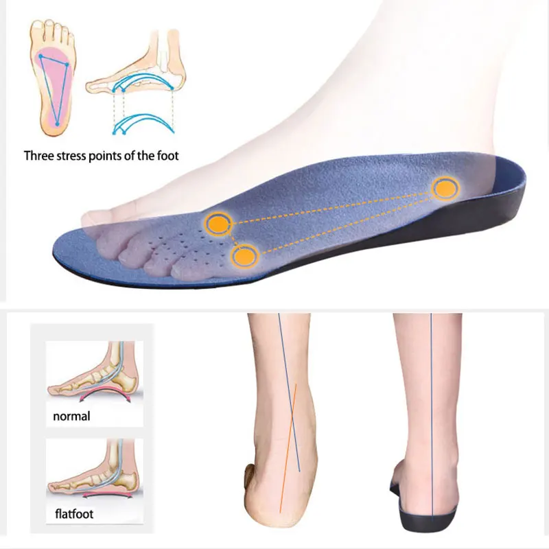Orthotic Insole Arch Support Flatfoot Orthopedic Insoles for Work All Day Stand Feet Plantar Fasciitis  Pain Relief Shoe Cushion