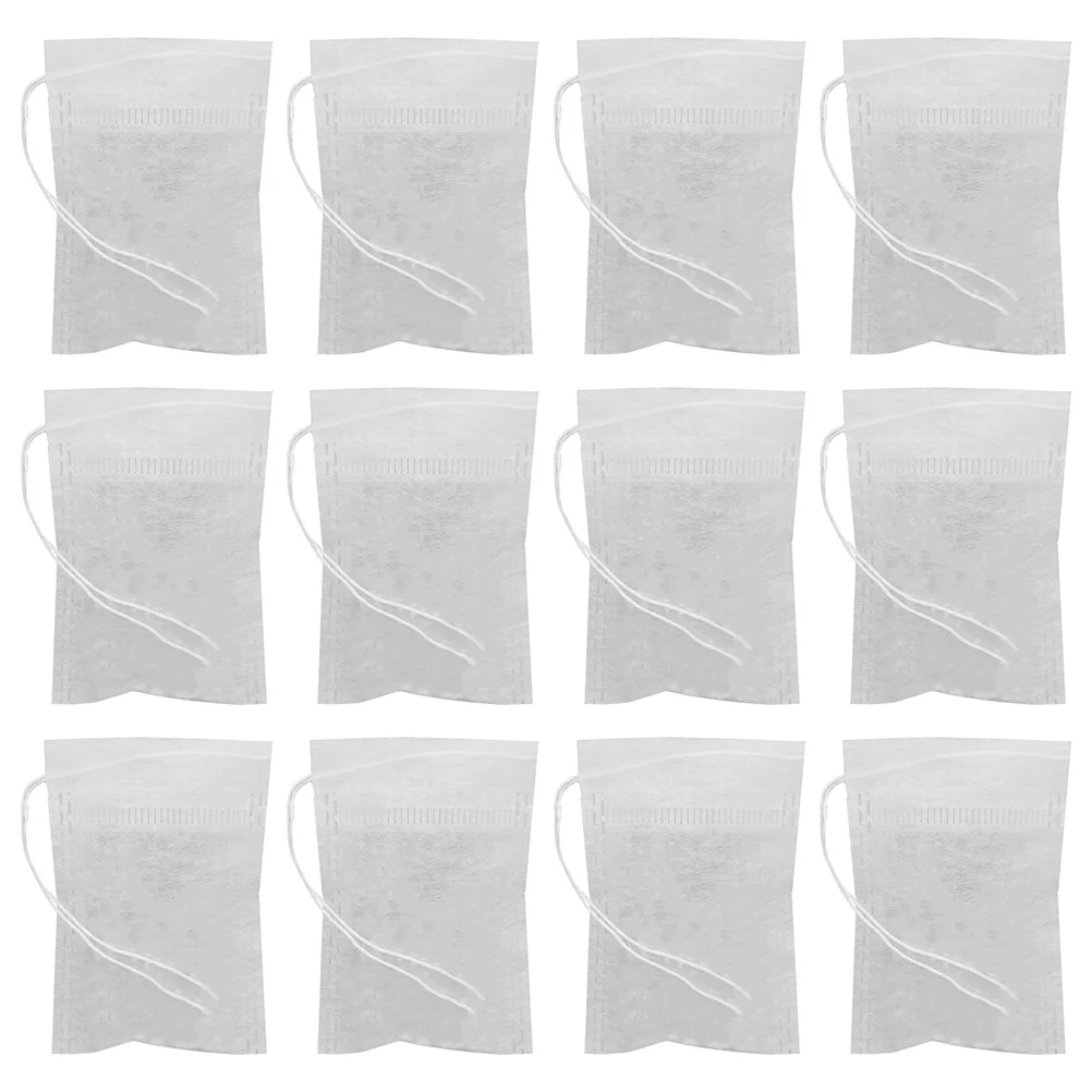 100 шт. фильтр-пакетики для чая с белыми заварочными листьями из белкового волокна