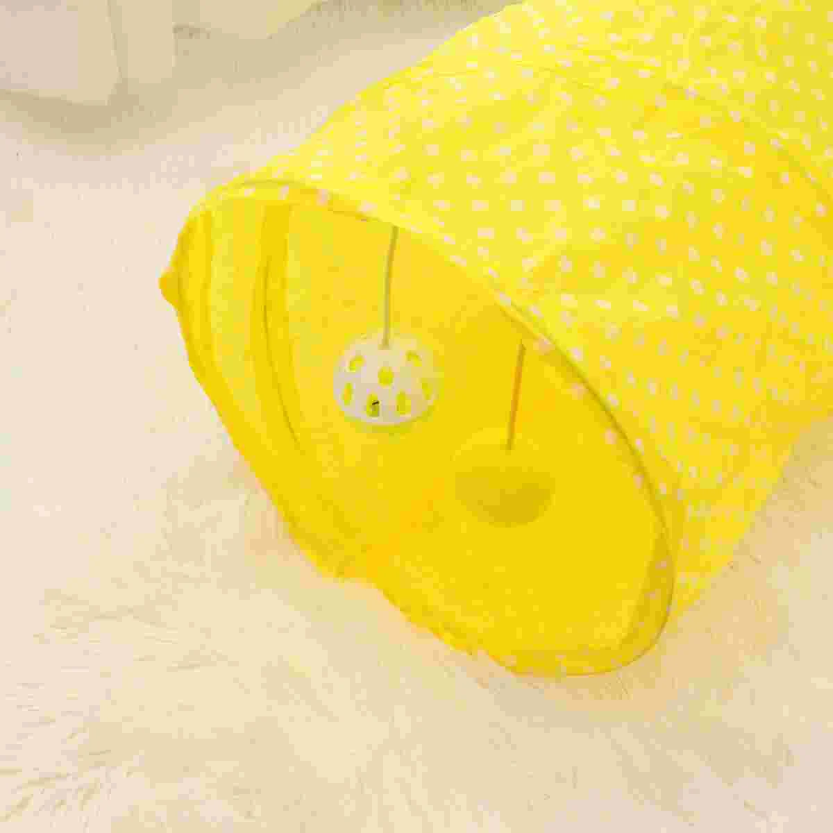 

Funny Pet Cat Tunnel Foldable Cat Tunnel Toy Cat Tunnel Tube Pet Plaything Supplies for Kitten (Yellow)