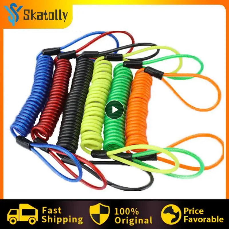 

1~10PCS 120cm Motorcycle Alarm Disc Lock Security Anti Thief Motorbike Disc Lock Reminder Coil Cable Bicycle Security Motor