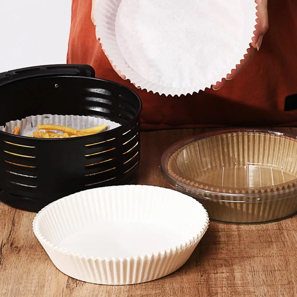 

50pcs Baking Paper Air Fryer Baking Round Oil-proof/Oil-absorbing Paper for Household Barbecue Plate Food Oven Kitchen Pan Pad