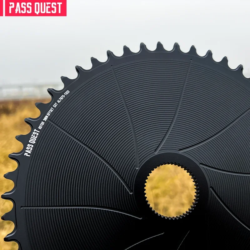 PASS QUEST 3 мм смещенная велосипедная звездочка AERO Chainwheel 42T 44T 46T 48T 50T 52T 54T AXS/утинарная