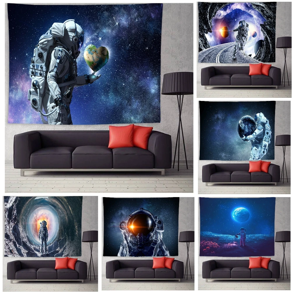 Astronaut Tapestry Psychedelic Tapestry Galactic Tapestry Space Home Decor