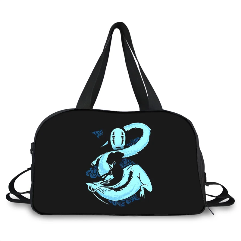 Anime Spirited Away 3D printing fashion trend portable large capacity multi function messenger bag travel bag