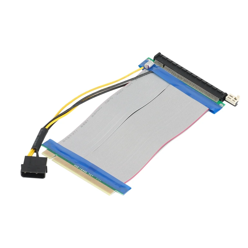 

1 PCI-E 16X Graphics Card Extension Cable for Miners, PCI 16X Flexible Flat Cable with Power Port