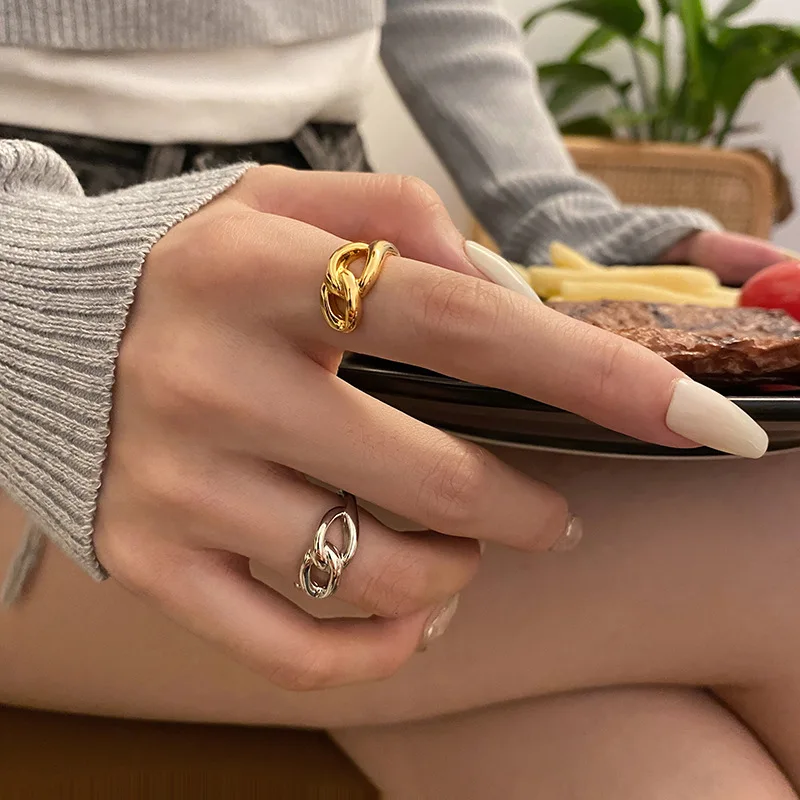

Cross Chain Open Rings for Women Luxury Quality Jewelry Cheap Things Free Shipping Christmas Accessories Jewelry Sets For Women