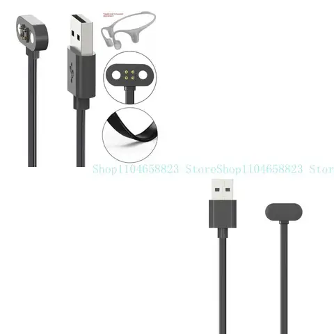 Черный 4-контактный магнитный зарядный кабель для Mojawa RunPlus