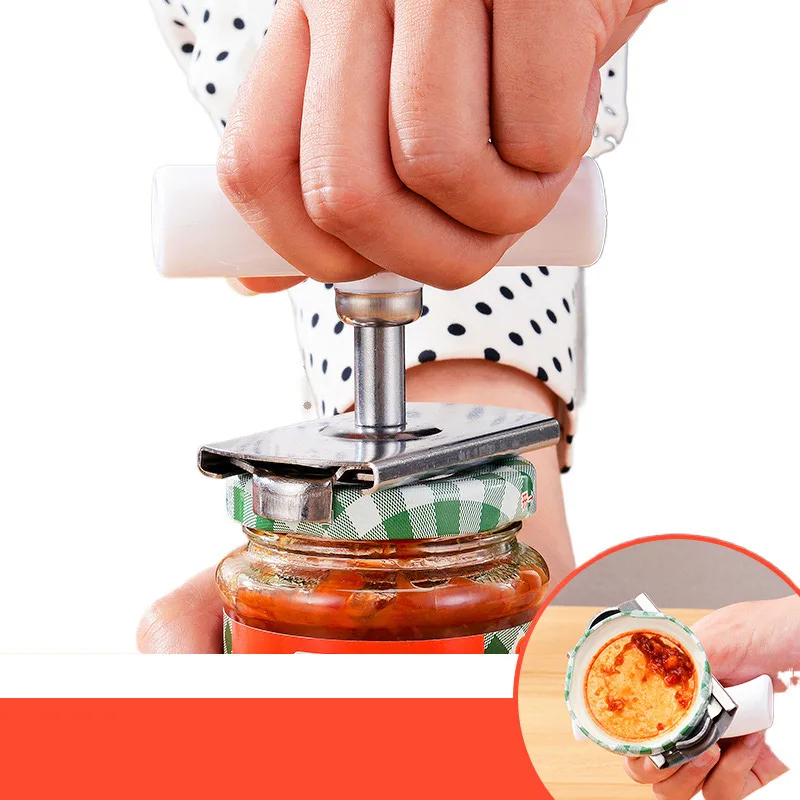 

Kitchen Tool Stainless Steel Cap Opener Adjustable Bottle Opener Capping Sharp Tool Creative Cap Opener Labor-Saving Can Opener
