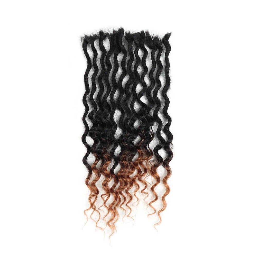 Фото Натуральные волосы AHVAST Loose Deep Wave Goddess Locs, 0.6 см, для наращивания, натуральный цвет, оптом №3