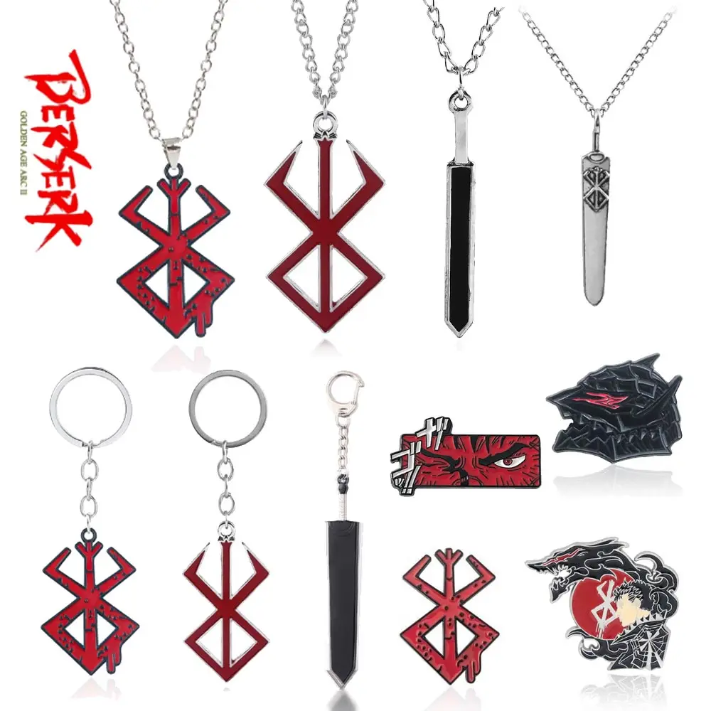 

Брелок для ключей с логотипом японской игры PS4 Berserk, металлический брелок с изображением меча ветра, легенд воина, меча для мужчин, женских ключей, аксессуар для сумок, 20 шт.