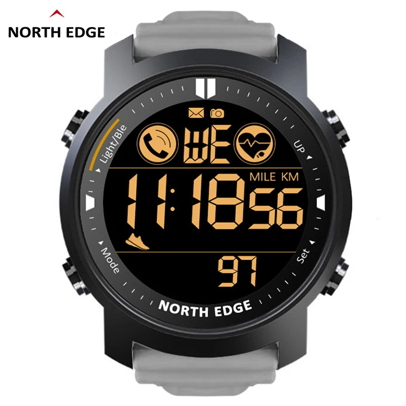 

NORTH EDGE Smart Watch Men Heart Rate Monitor Waterproof 50M Swimming Running Sports Pedometer Stopwatch Smartwatch Android IOS