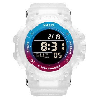 The Round Dazzle Colour Men Watches Rubber Band Fashion Sports Waterproof Luminous Students Electronic Watch Relogio Masculino-37230