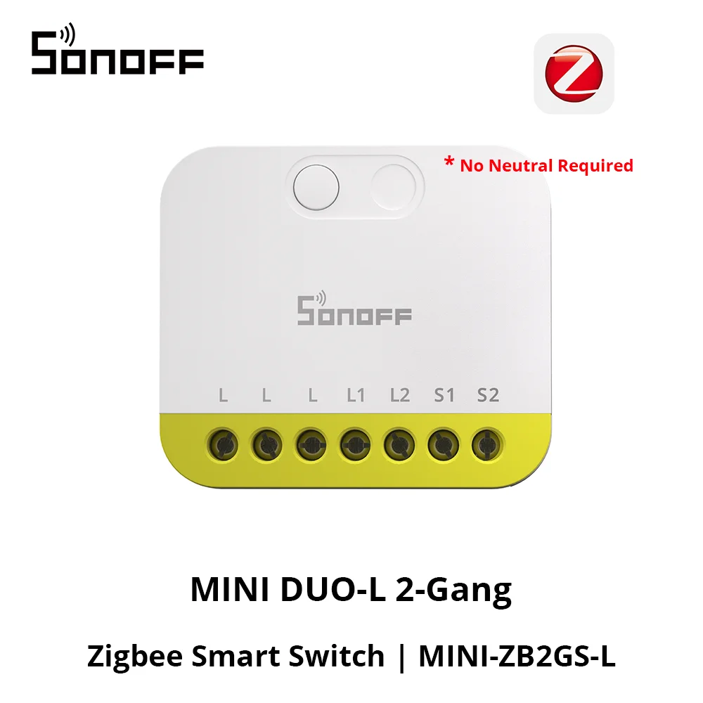 SONOFF MINI DUO-L 2-Gang Zigbee Smart Switch