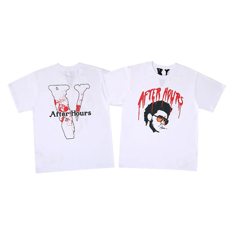 

Vlone basic camouflage man letter Cotton Short Sleeve T-Shirt
