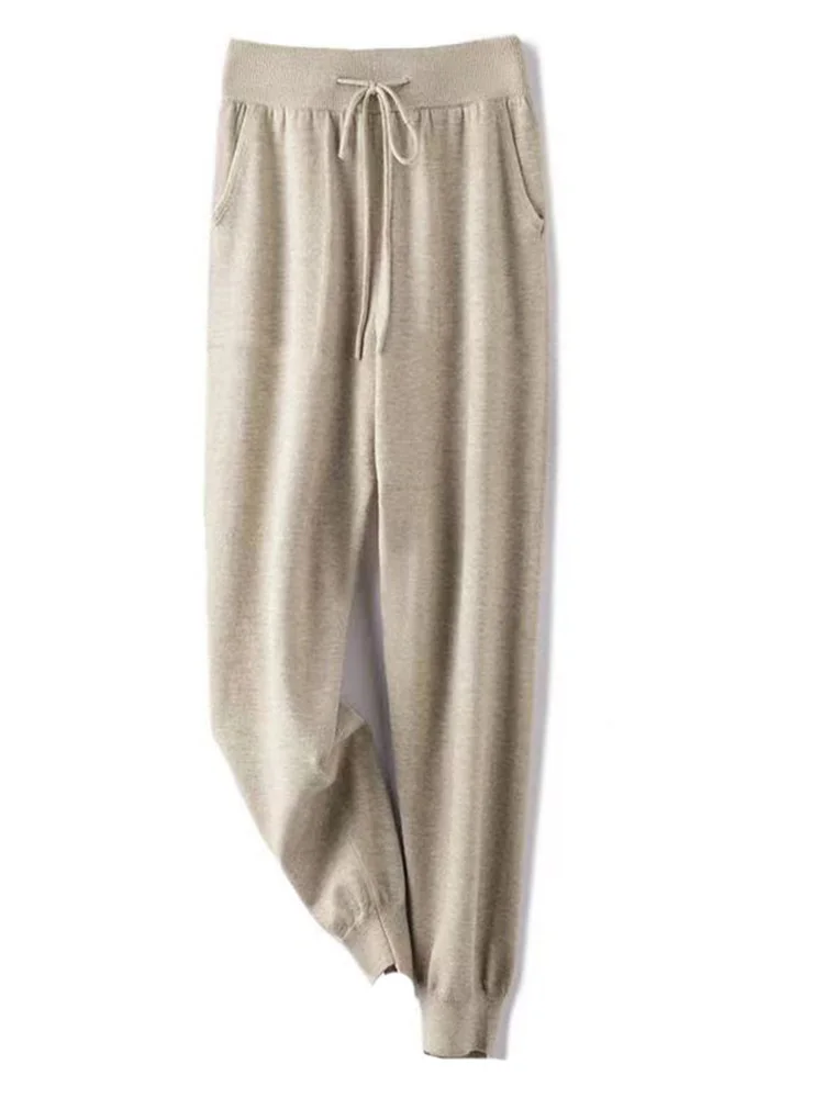 Женские утепленные брюки из 100% шерсти