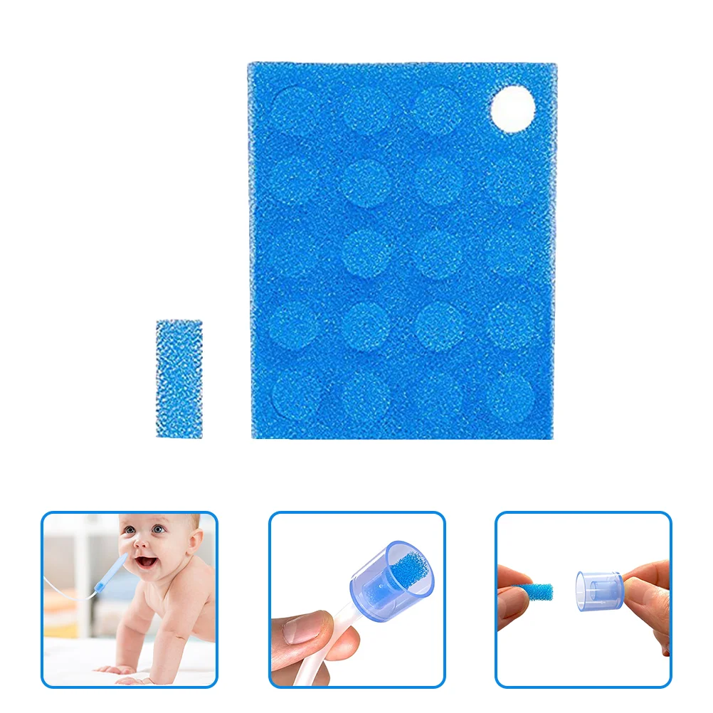 

40pcs Nasal Aspirator Filter Sponge Baby Nose Cleaner Filter Nose Sucker Supply