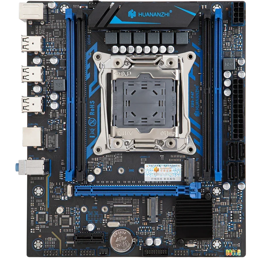 Материнская плата HUANANZHI X99 P4F LGA 2011-3 XEON с Intel E5 2660 V3 и комбинированным комплектом