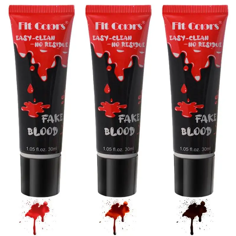 

Fake Blood Makeup Stage Halloween Blood Makeup Dripping Blood With Sticky Realistic Effects Washable Cosplay Blood 1 Fl Oz