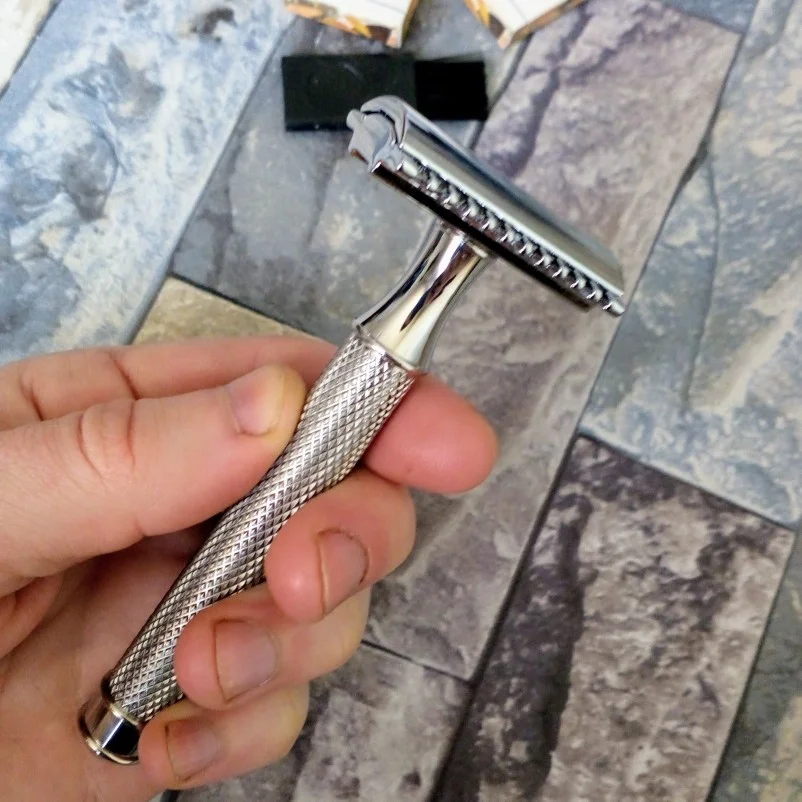 Lemonwald Для мужчин бритва открываются и закрываются гребень Double Edge Безопасность